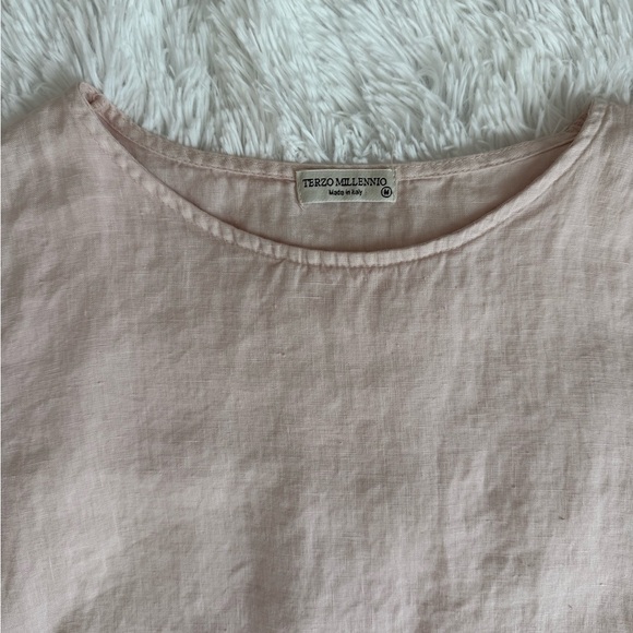 Terzo Millennio Linen Lace Trim Blouse - Picture 3 of 8